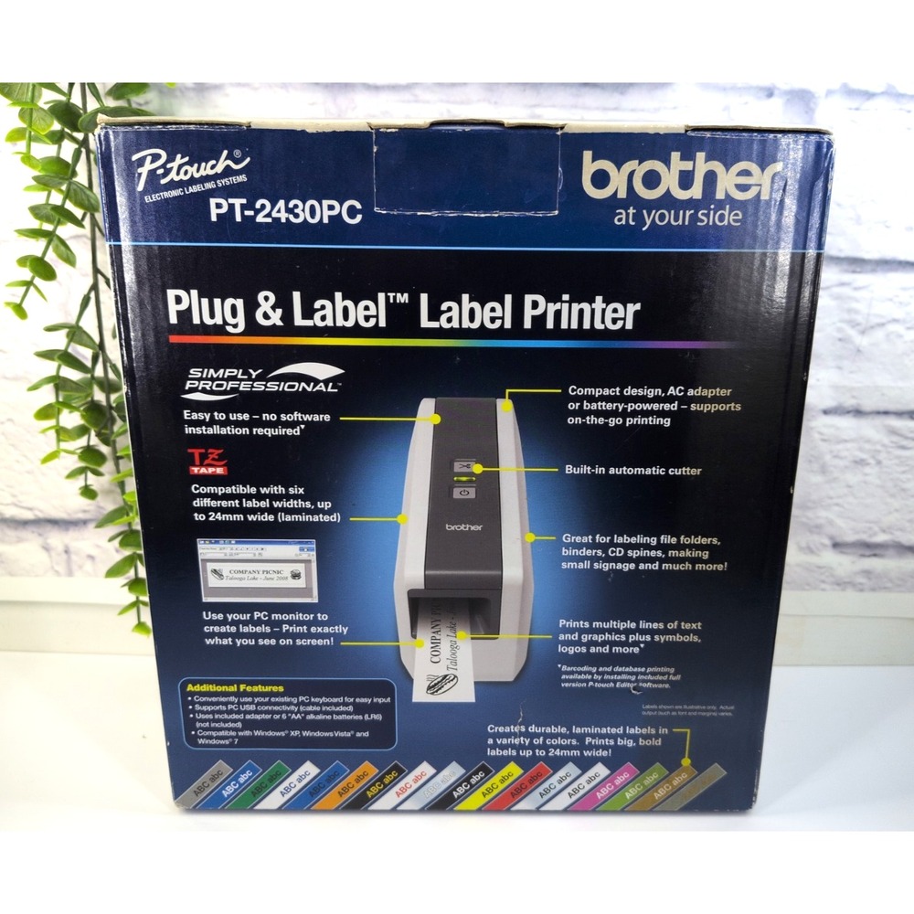 SEALED NEW🚨Brother P-Touch PT-2430PC Plug &Label Printer Professional Prints PC
